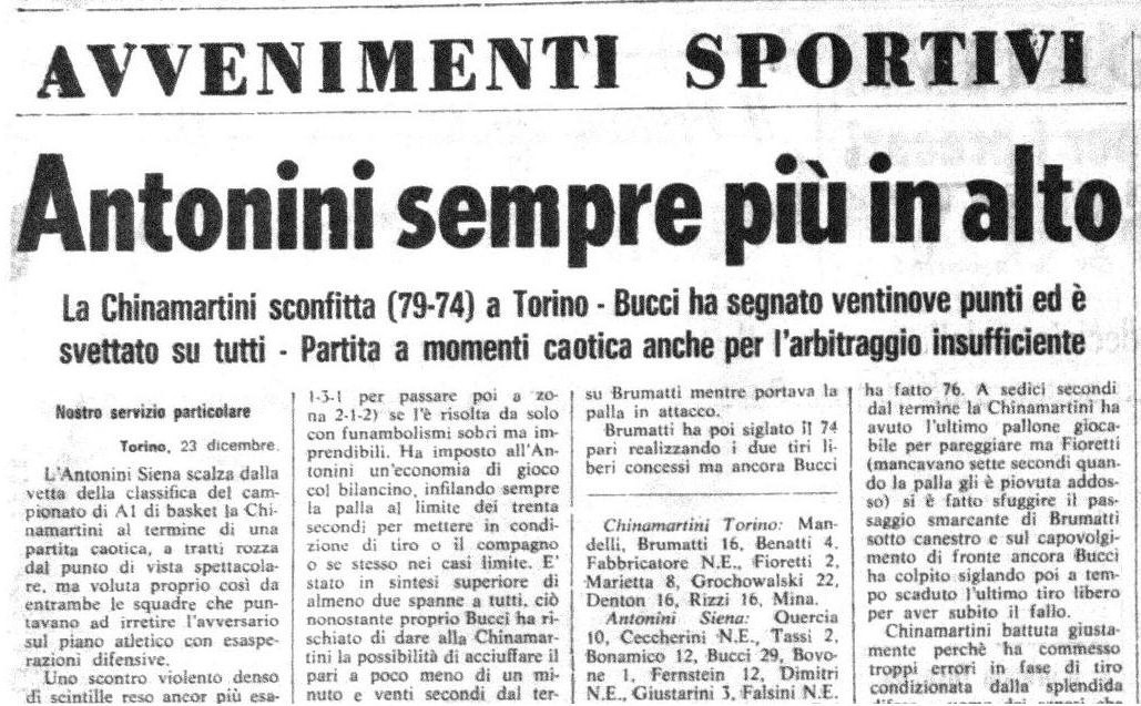 Articolo su La Nazione del 27.12.1978