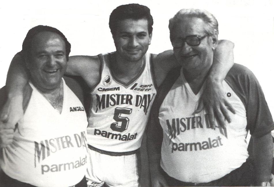 Alvarino (a destra) con Luciano Bosio e Angelo D'Ambrogio